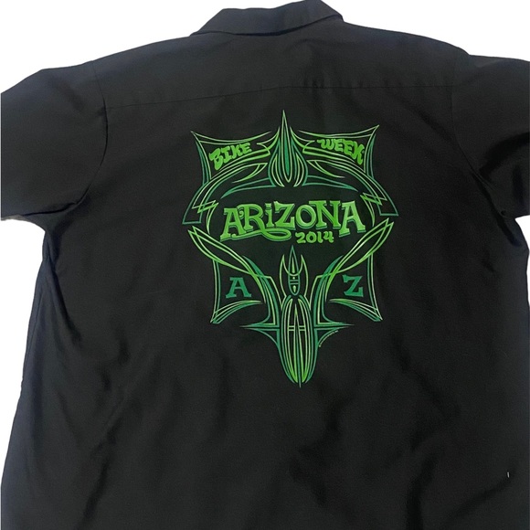 Red Kap 2014 Arizona Bike Week Mechanic Short Sleeve Button Up Shirt XXL - Picture 3 of 3